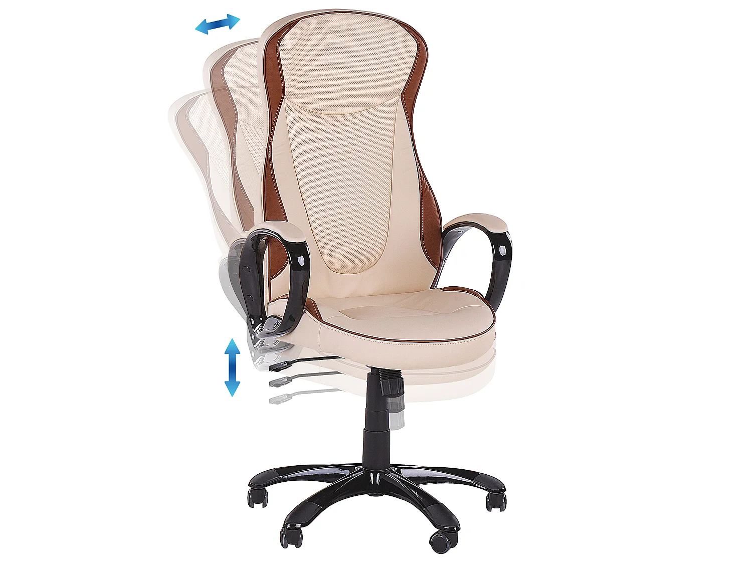 Chefsessel drehbar FELICITY Kunstleder Beige