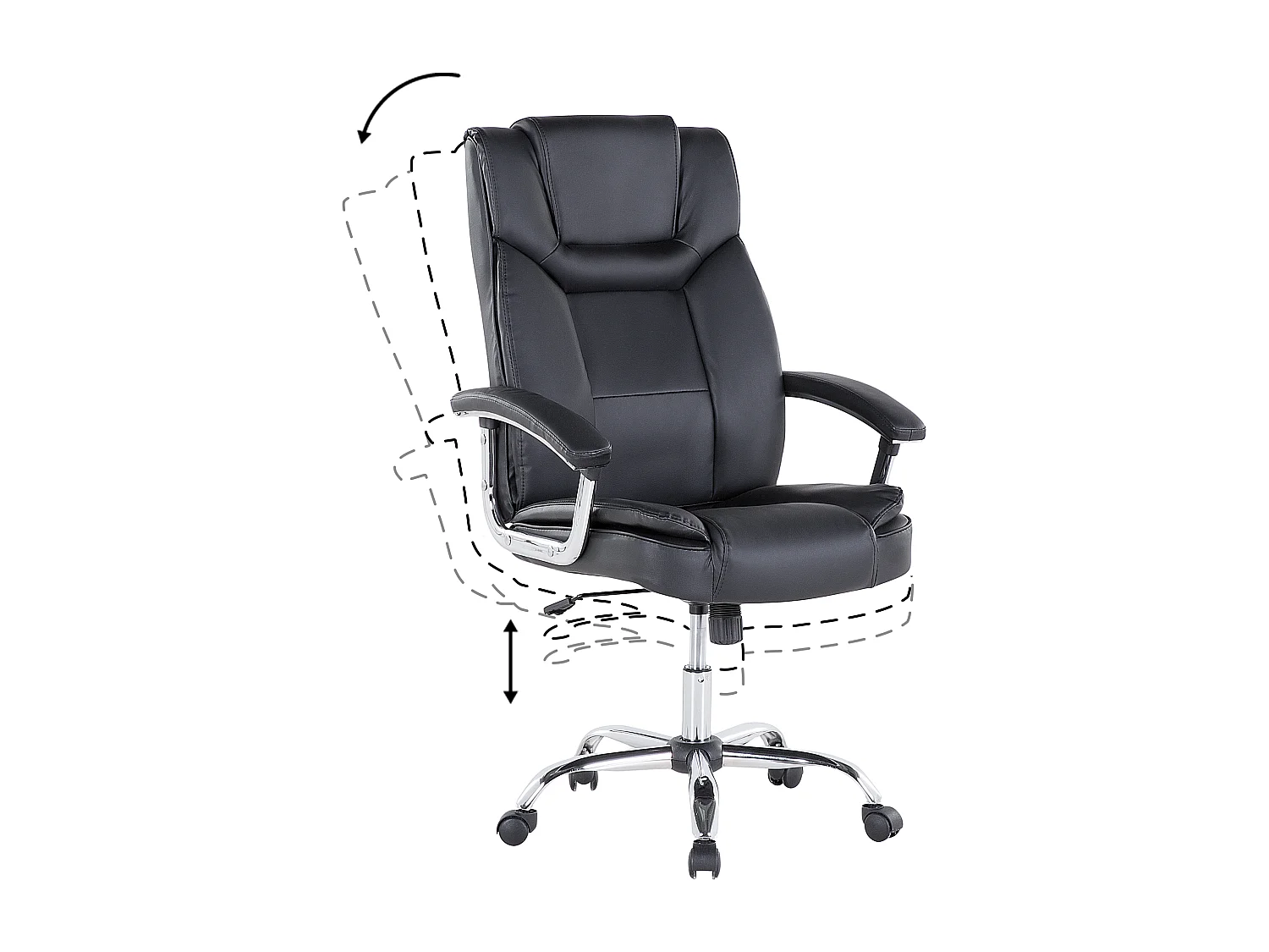 Fauteuil de bureau ADVANCE Cuir PU Noir