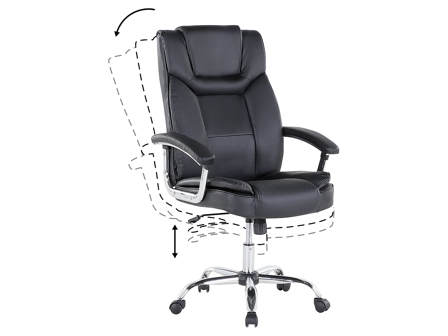 Chefsessel drehbar ADVANCE Kunstleder Schwarz