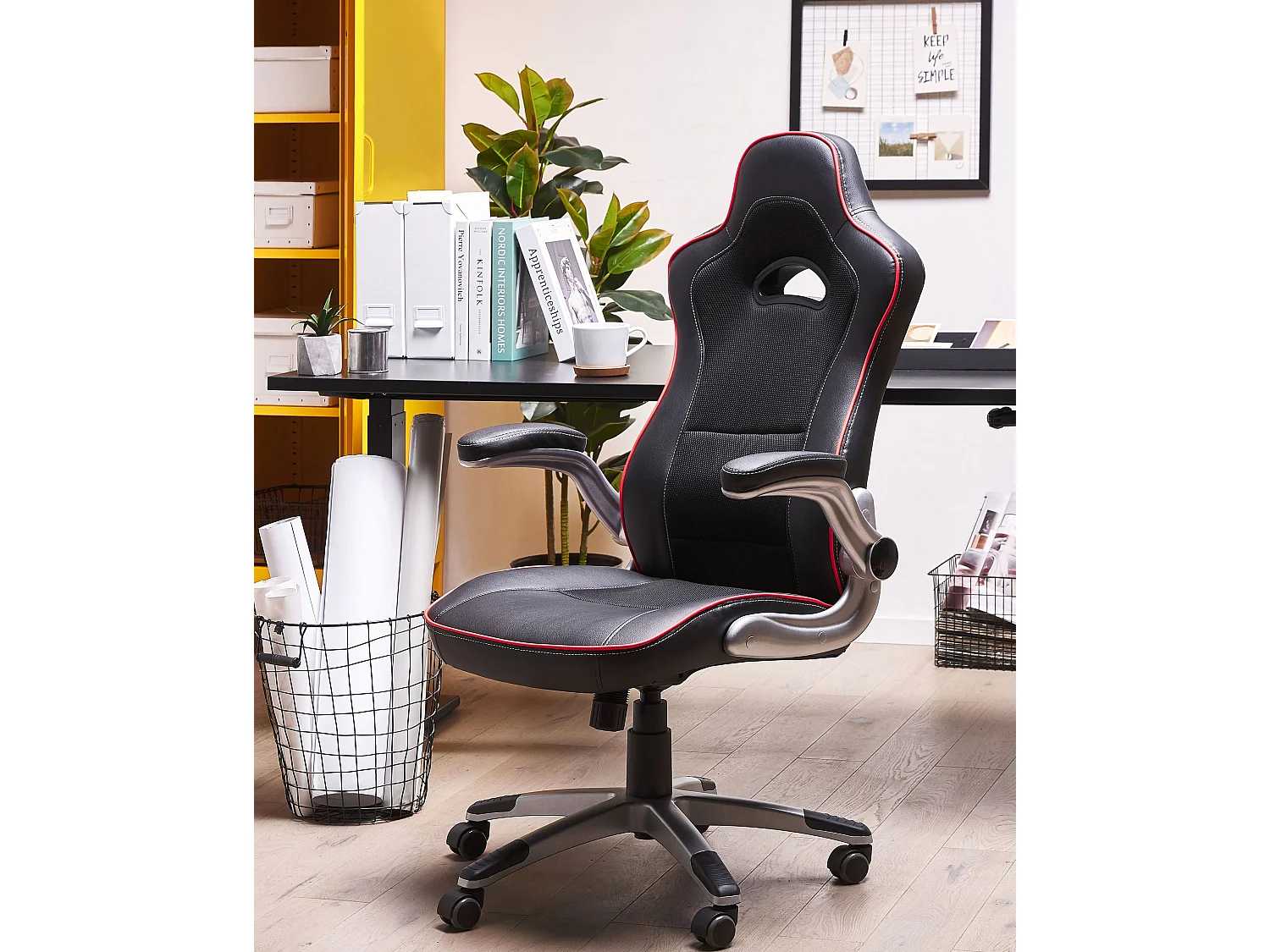 Poltrona da scrivania Pelle sintetica Rosso MASTER