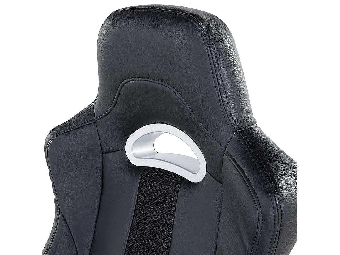 Bürostuhl drehbar ADVENTURE Kunstleder Schwarz