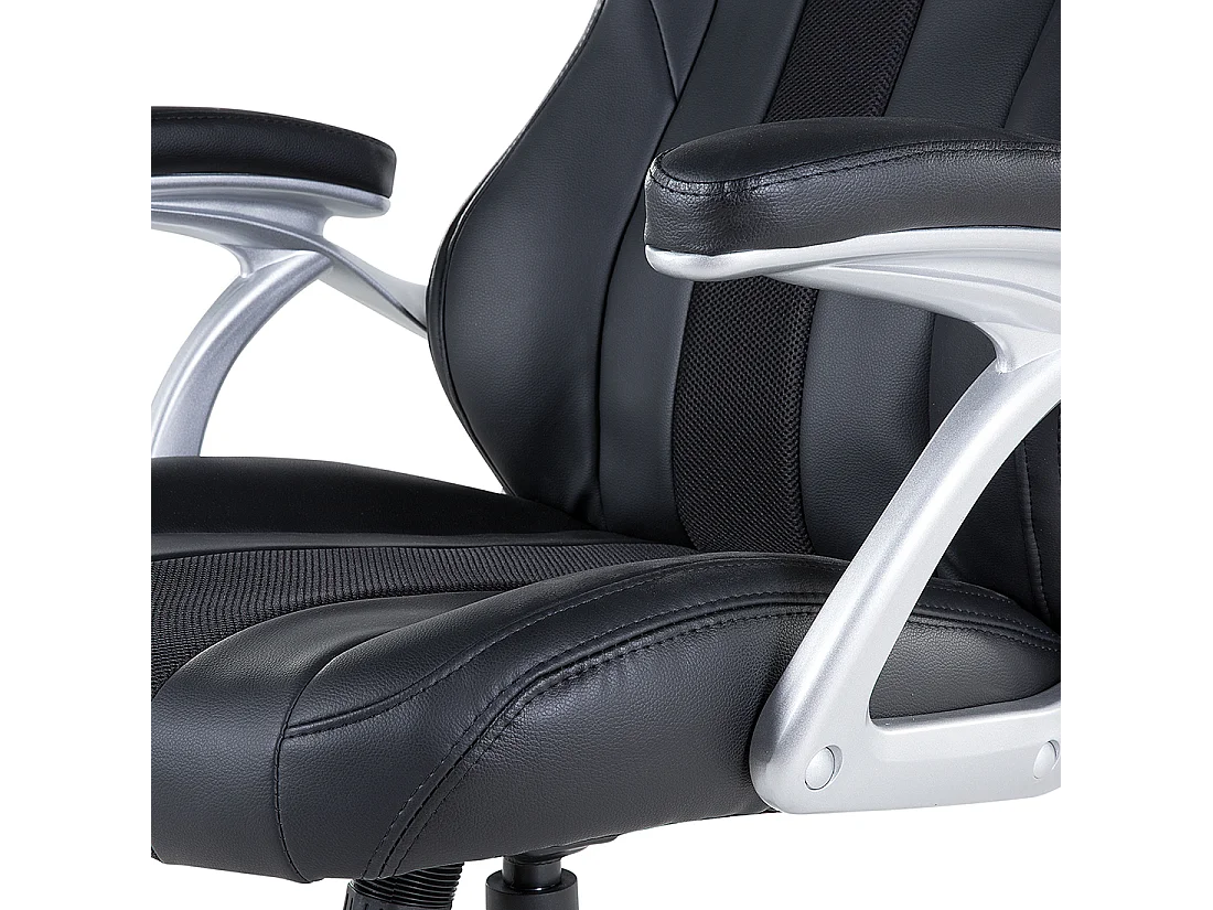 Bürostuhl drehbar ADVENTURE Kunstleder Schwarz