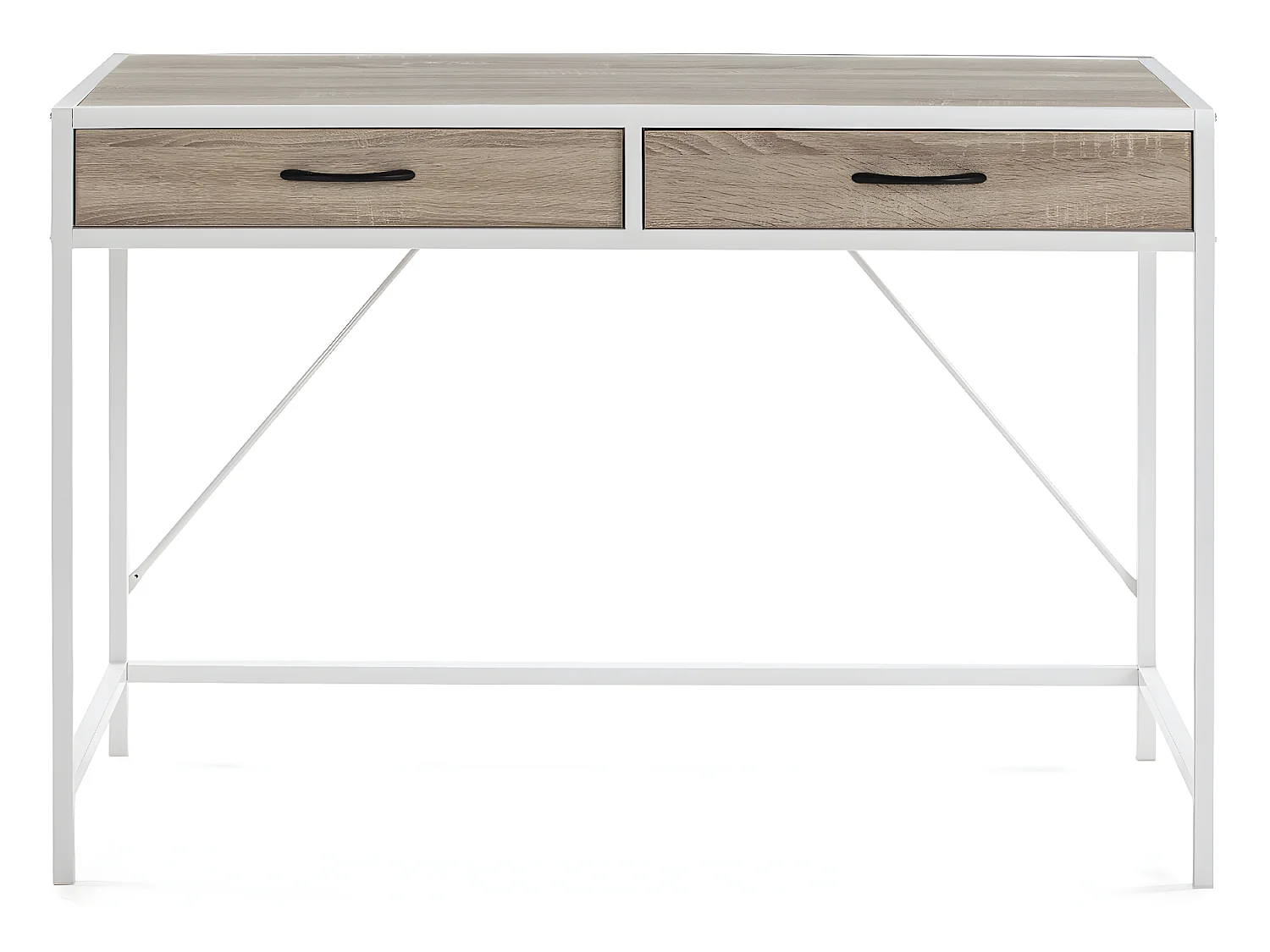 Mesa de Escritorio Tulum Blanco, Mesa de Ordenador, 2 cajones