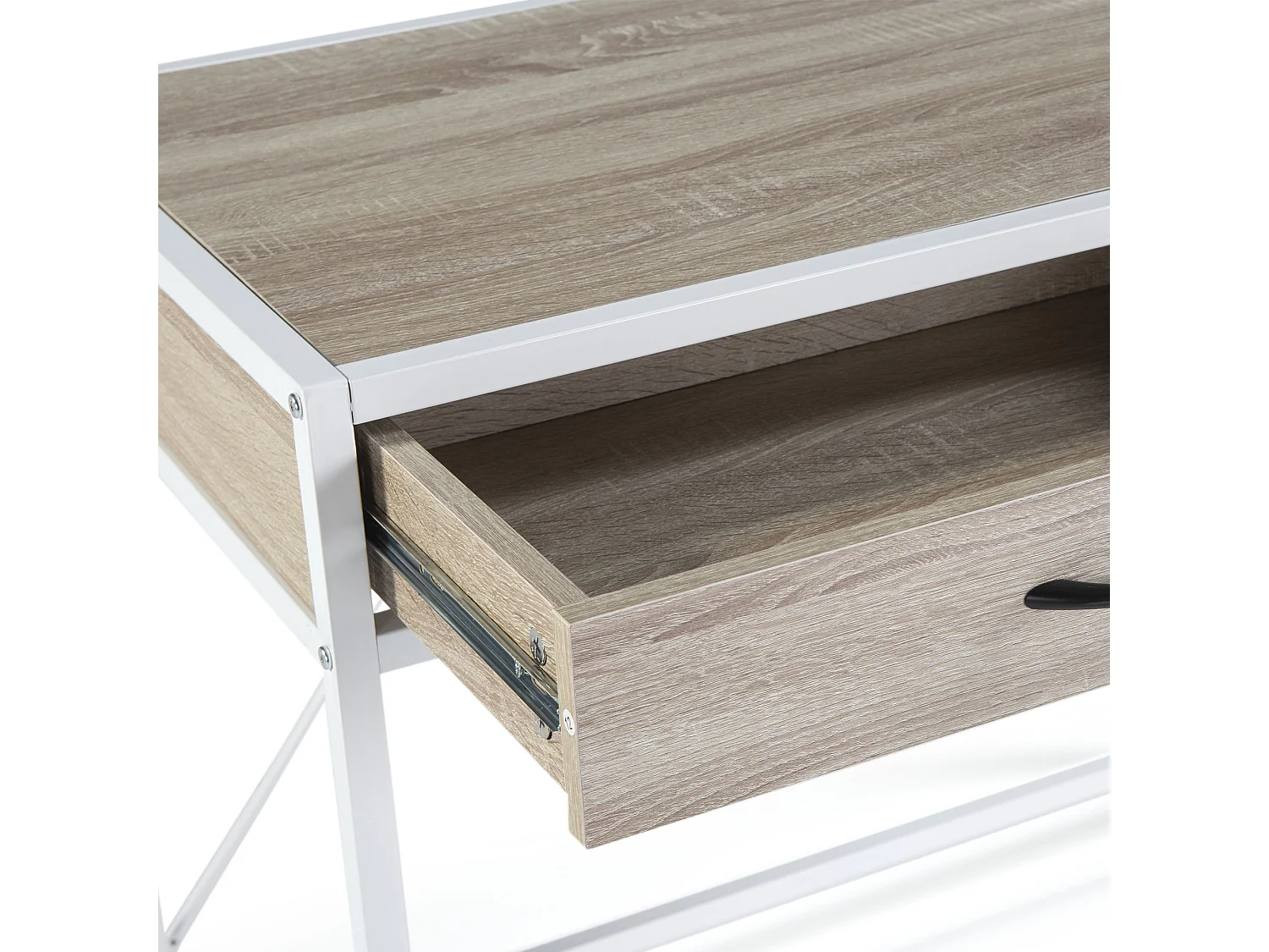 Mesa de Escritorio Tulum Blanco, Mesa de Ordenador, 2 cajones