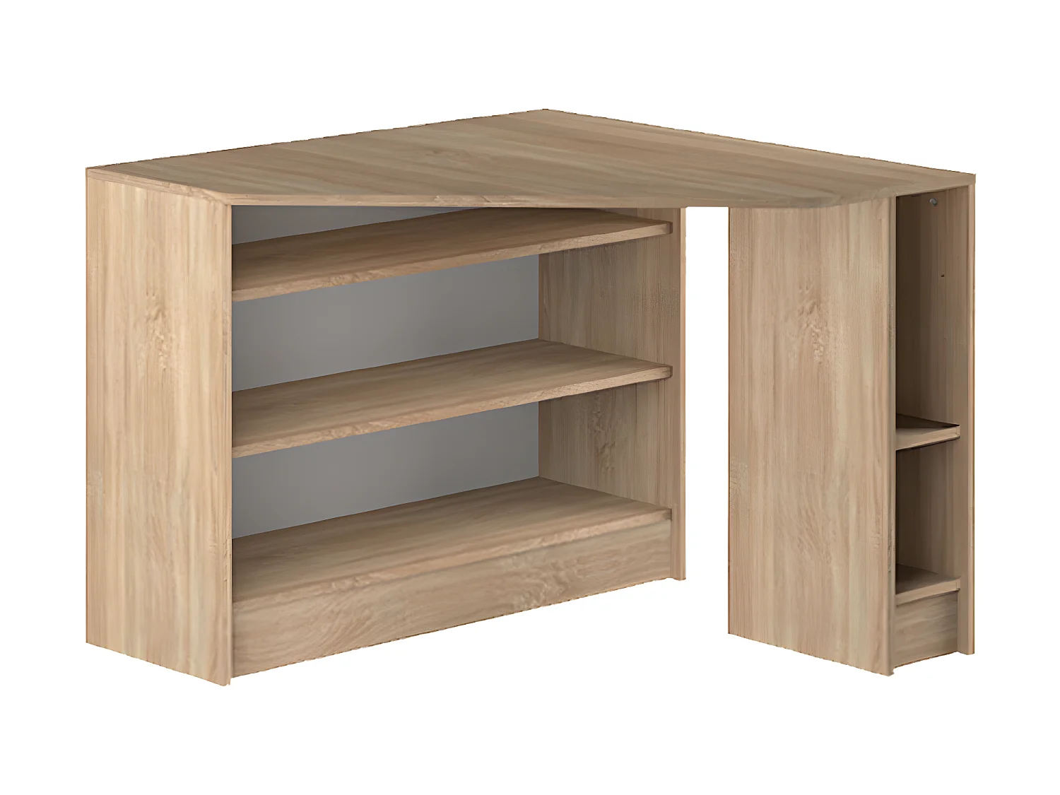 Bureau d'angle PLAN - chêne naturel - TEMAHOME