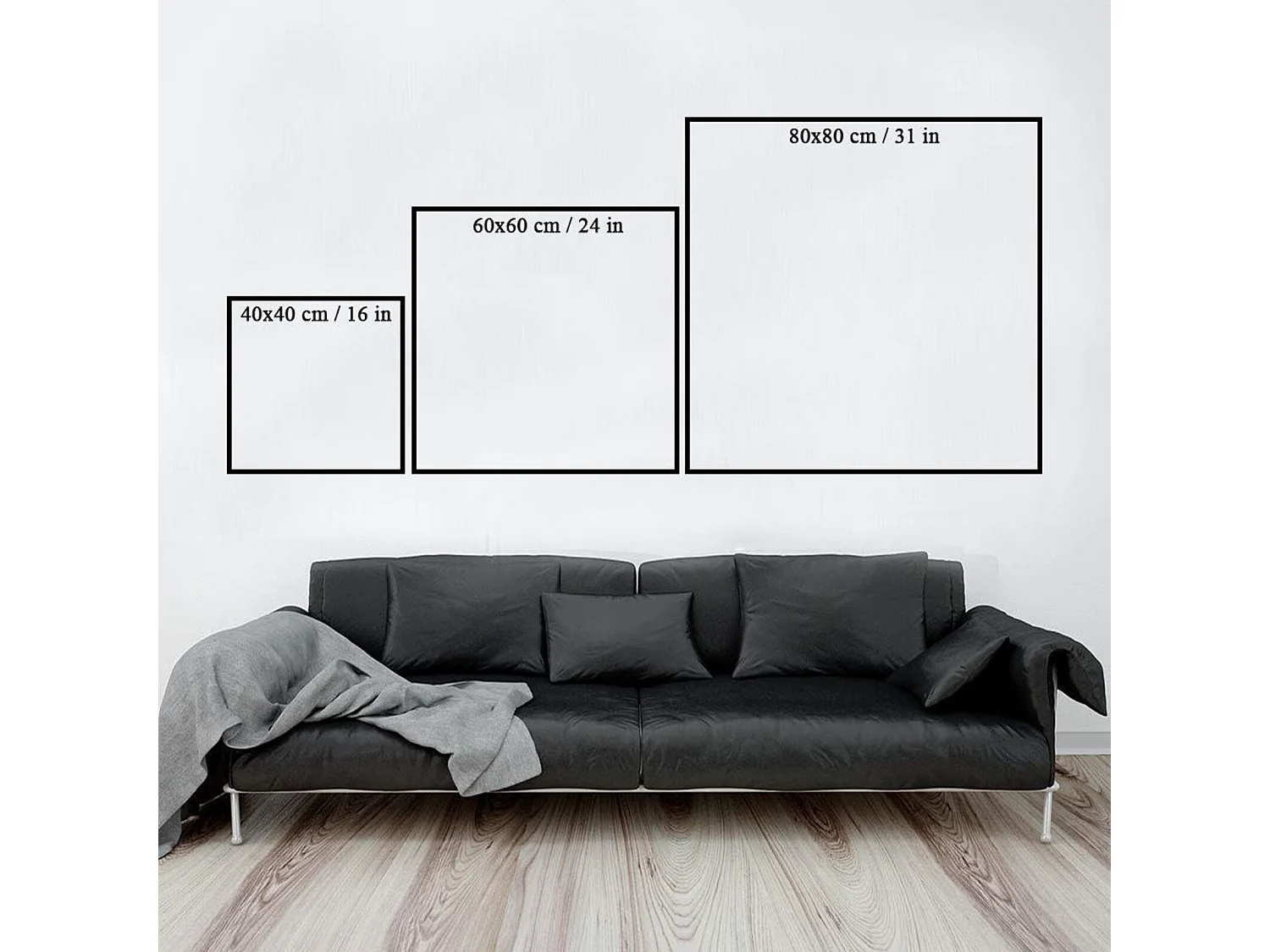 Tableau homme oiseau des bois - 80 x 80 cm