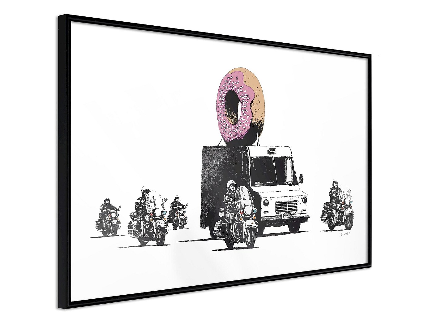 Visario Images sur Toile Banksy 80x60 cm Nr 4172 résumé Pret