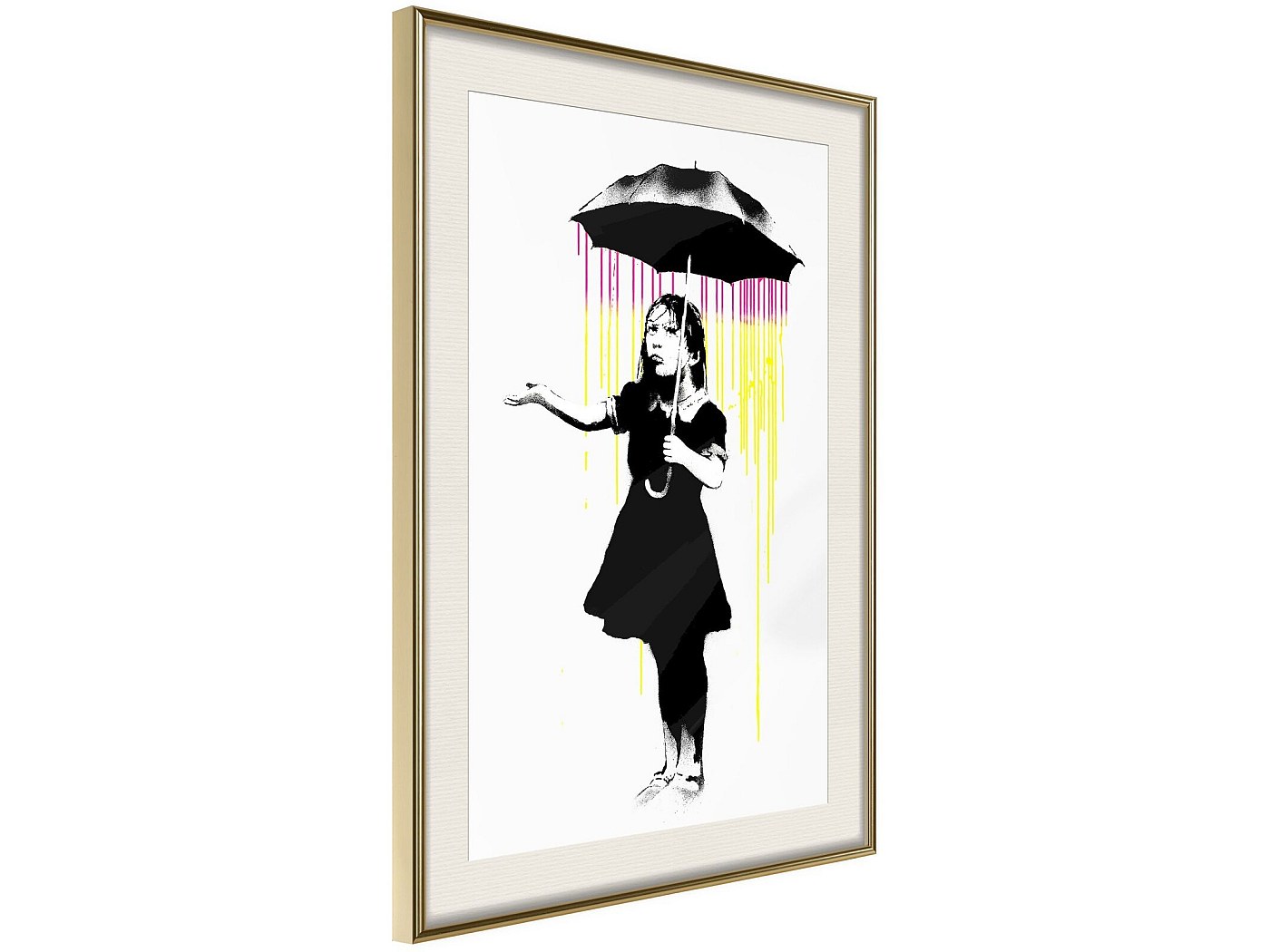 Tableau Sur Toile Banksy - 80x60 Cm - Impression Numérique Sur Toile - Prêt à Accrocher