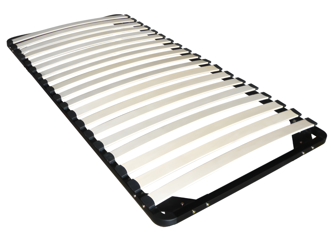 vente unique Sommier cadre à lattes 90 x 200 cm -19 lattes - Sans pied - Noir - KALISTA de YSMÉE