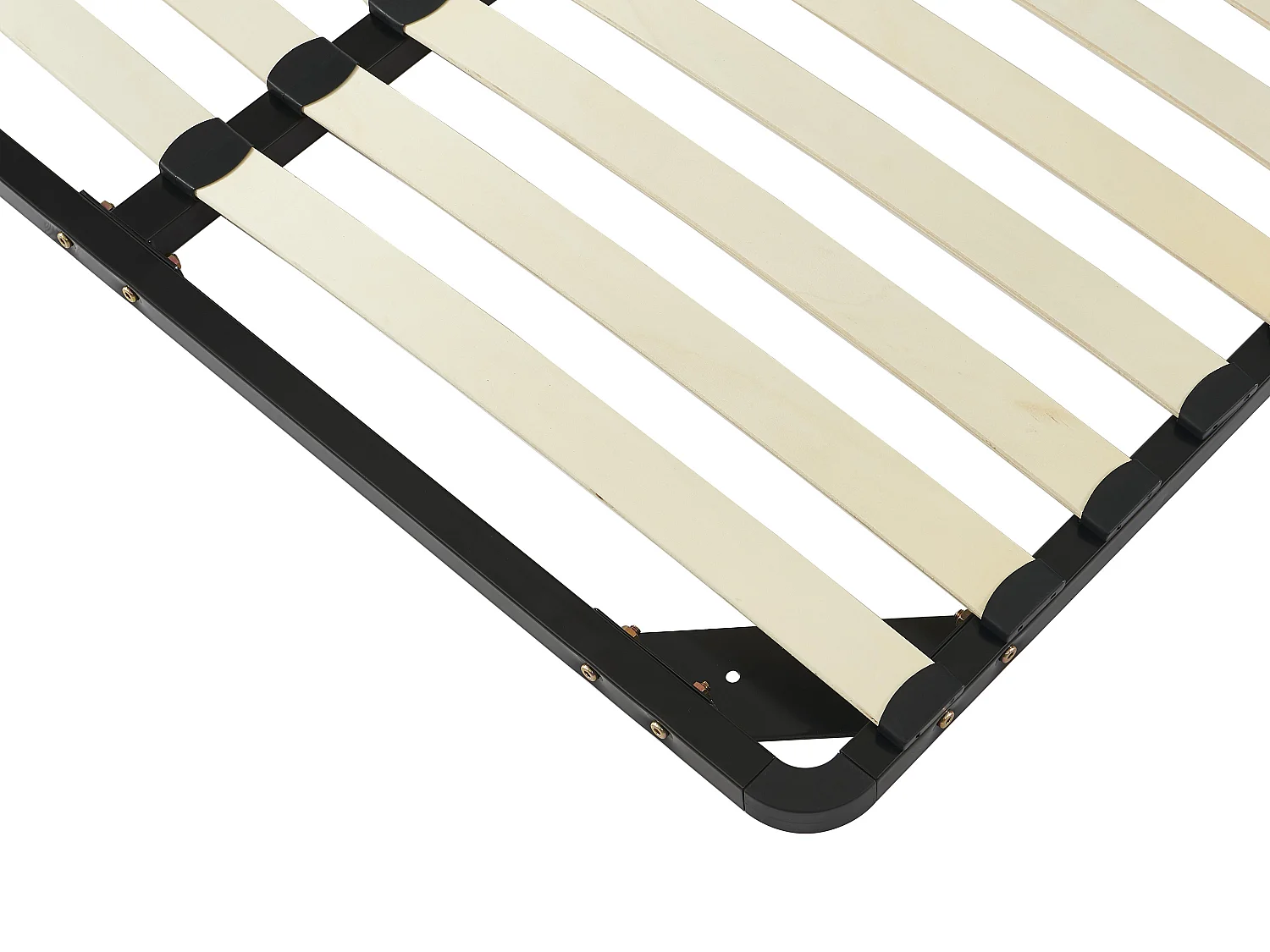Sommier cadre à lattes 140 x 200 cm - 2x19 lattes - Sans pieds - Noir - KALISTA de YSMÉE