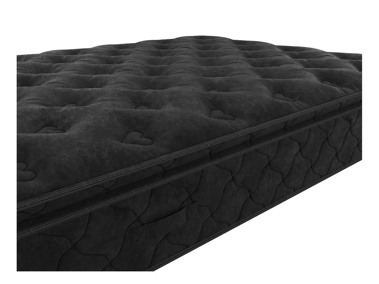 Materac ze sprężynami kieszeniowymi ze zintegrowaną nakładką na materac - BLACK DREAM marki YSMÉE - 180 × 200 cm