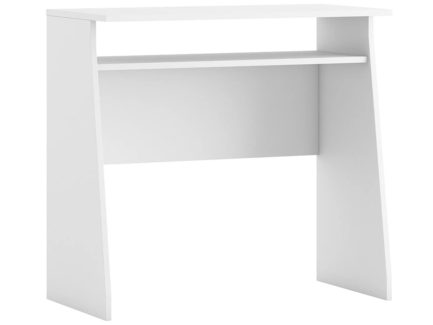 Bureau Nilson 1 Niche Couleur Blanc, 80 cm Longueur