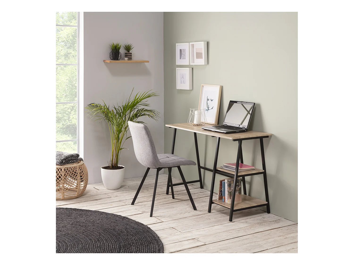 Schreibtisch Lisboa Schwarz 105 cm