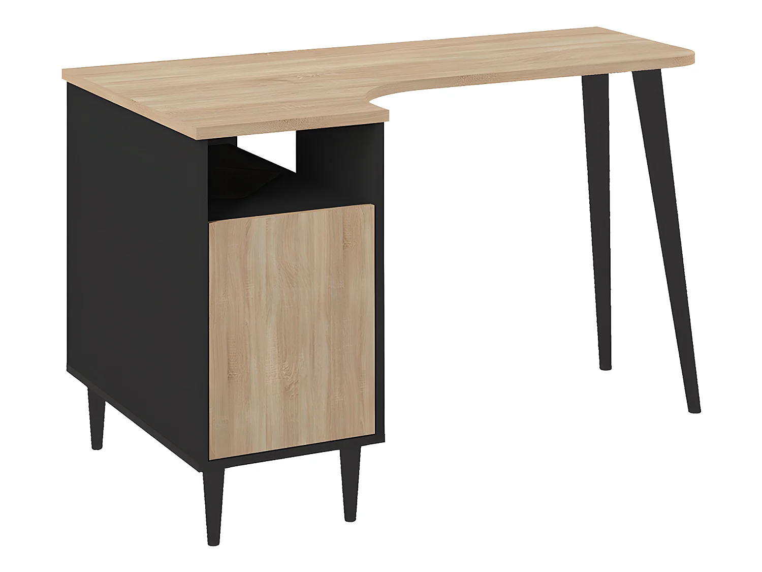 Bureau NOOK Blanc et chêne naturel