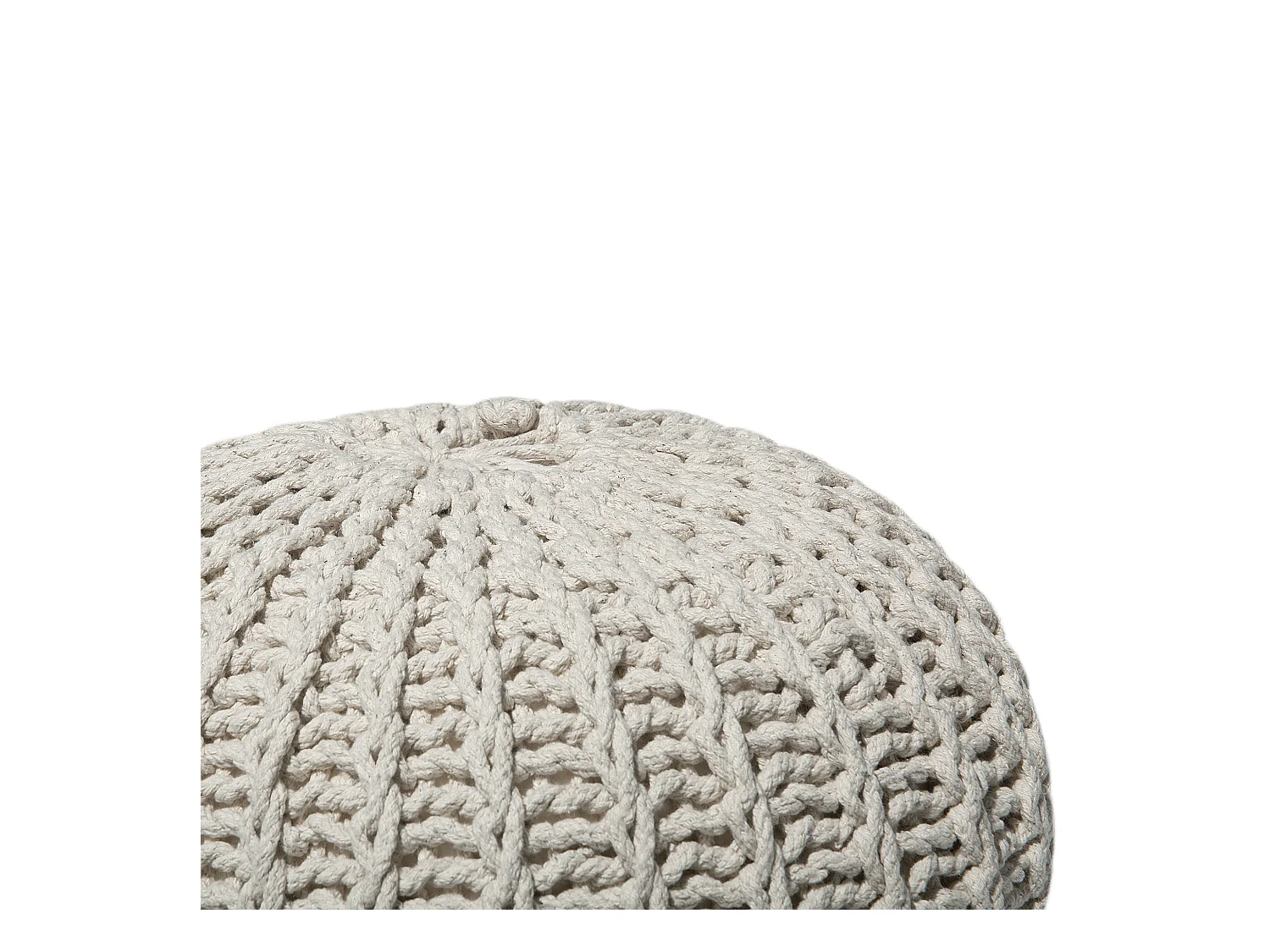 Poef CONRAD Katoen Beige 50 cm 50 cm 35 cm