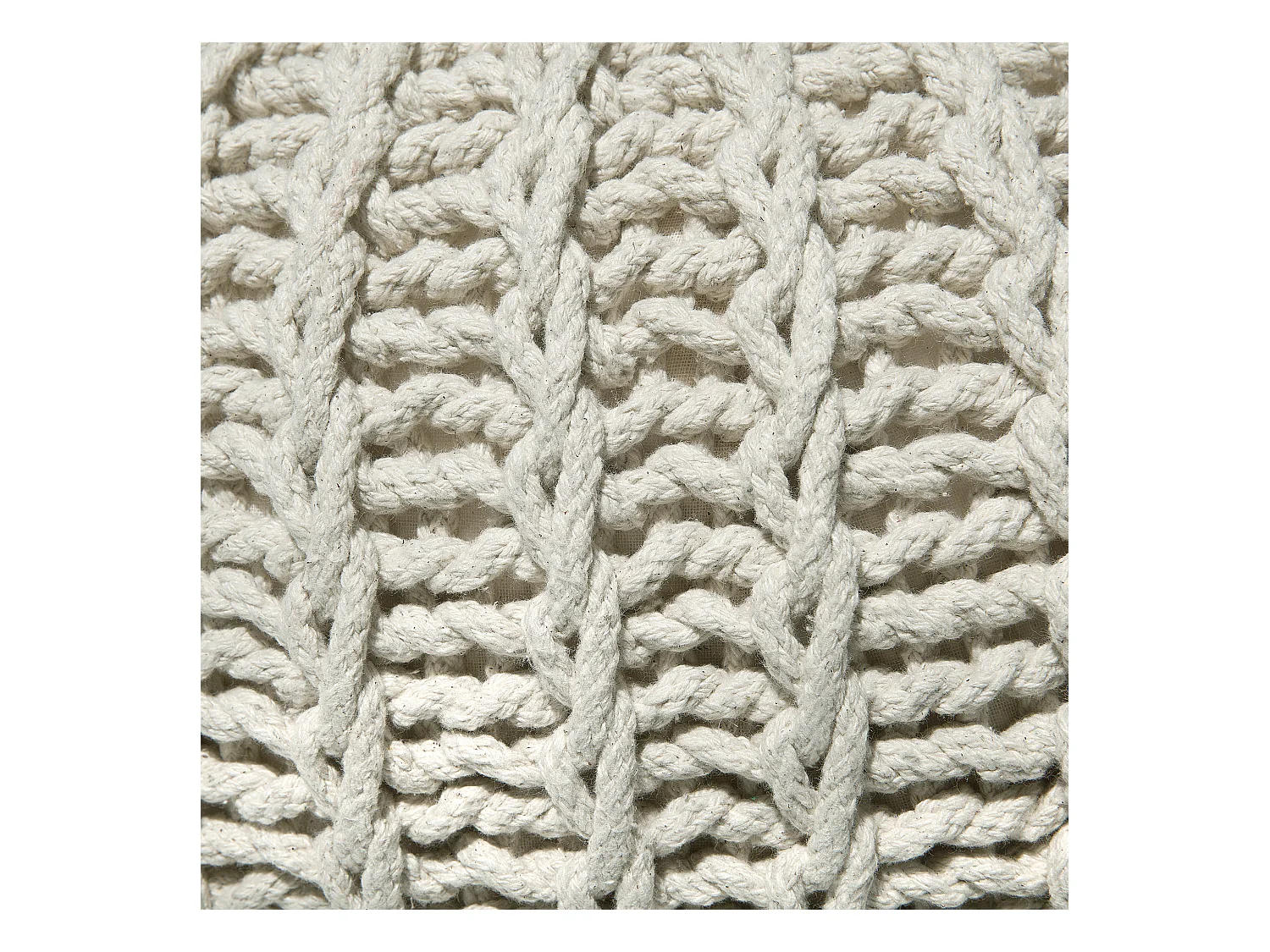 Poef CONRAD Katoen Beige 50 cm 50 cm 35 cm