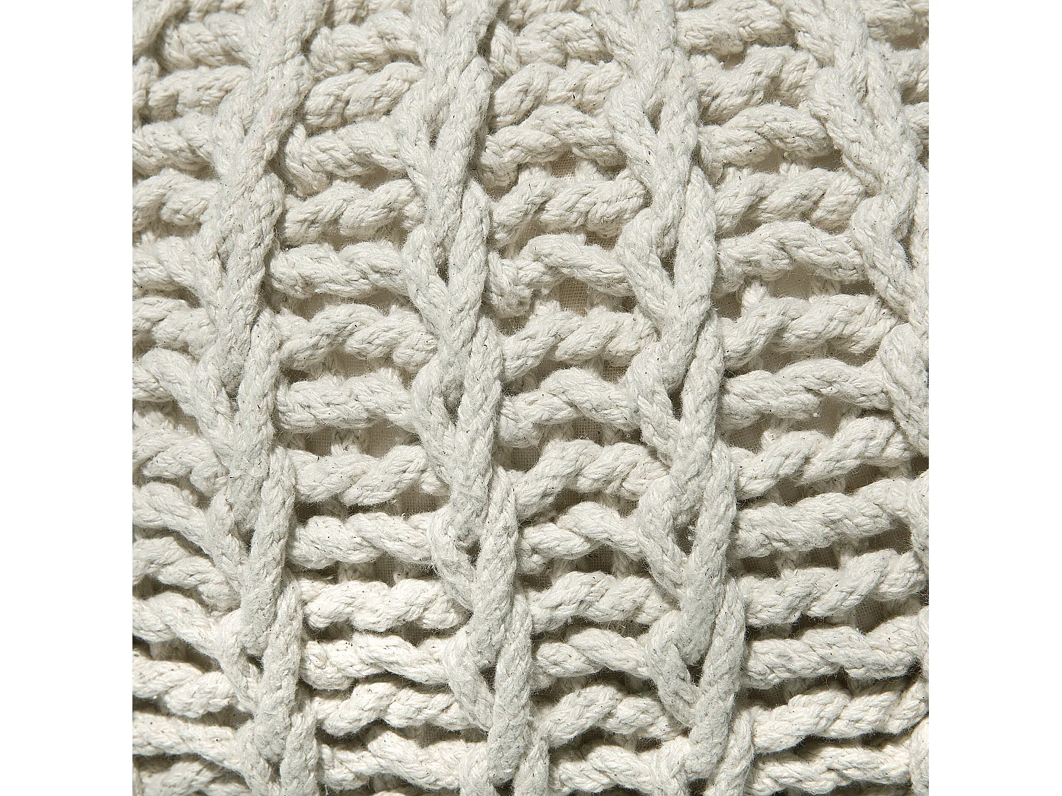 Pufe CONRAD Algodão Creme 50 cm 50 cm 35 cm