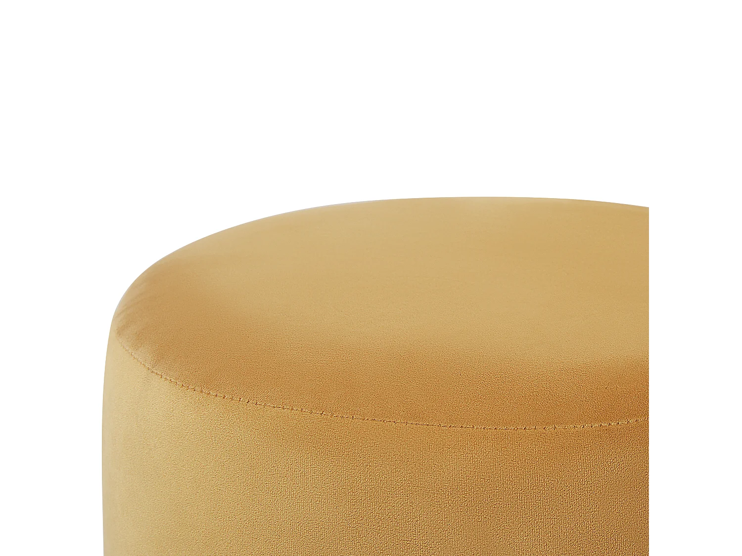 Puf SOPHIA Welur Musztardowy 39 cm 39 cm 40 cm