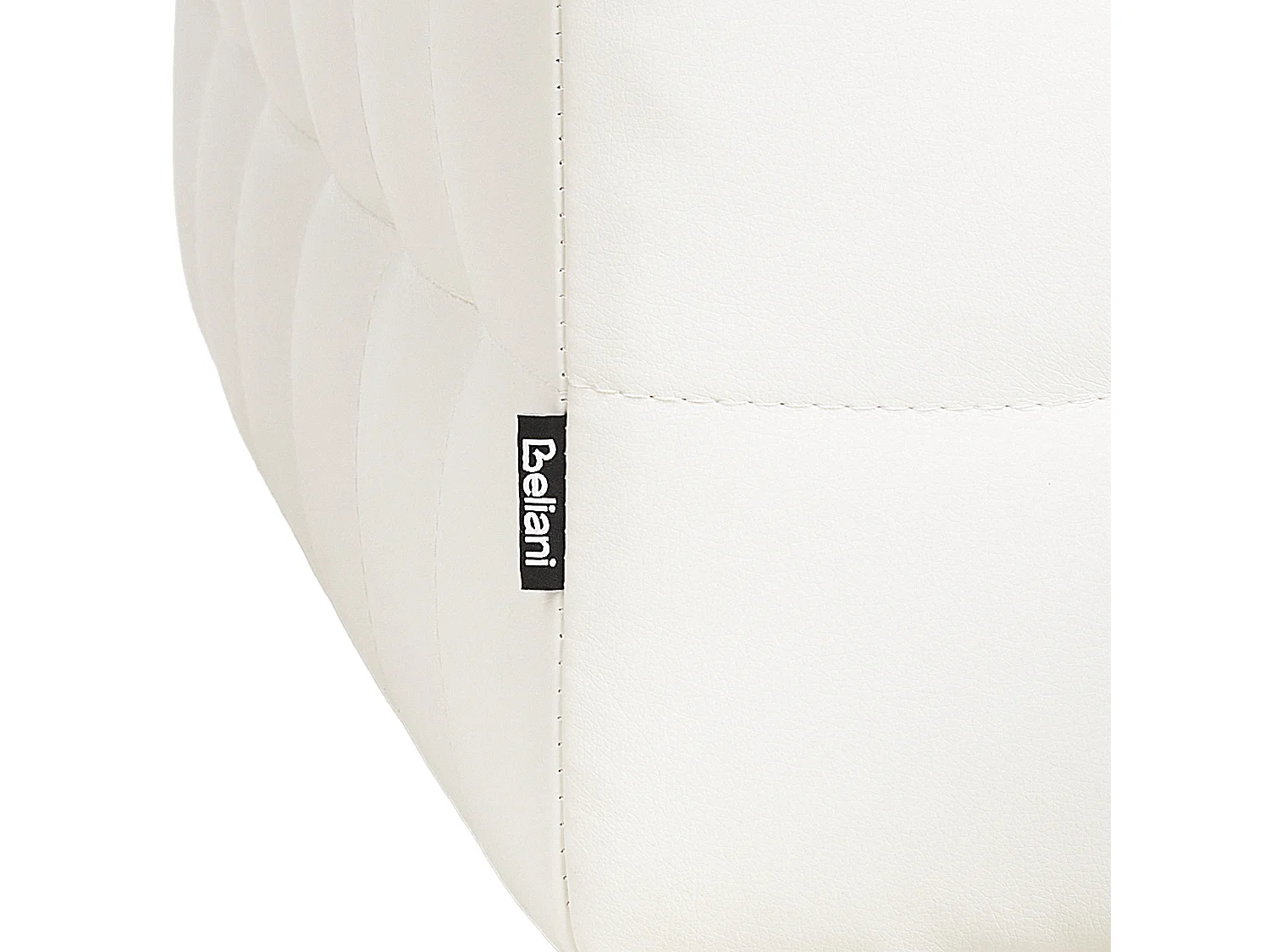 Pouf de rangement MICHIGAN Cuir PU Blanc