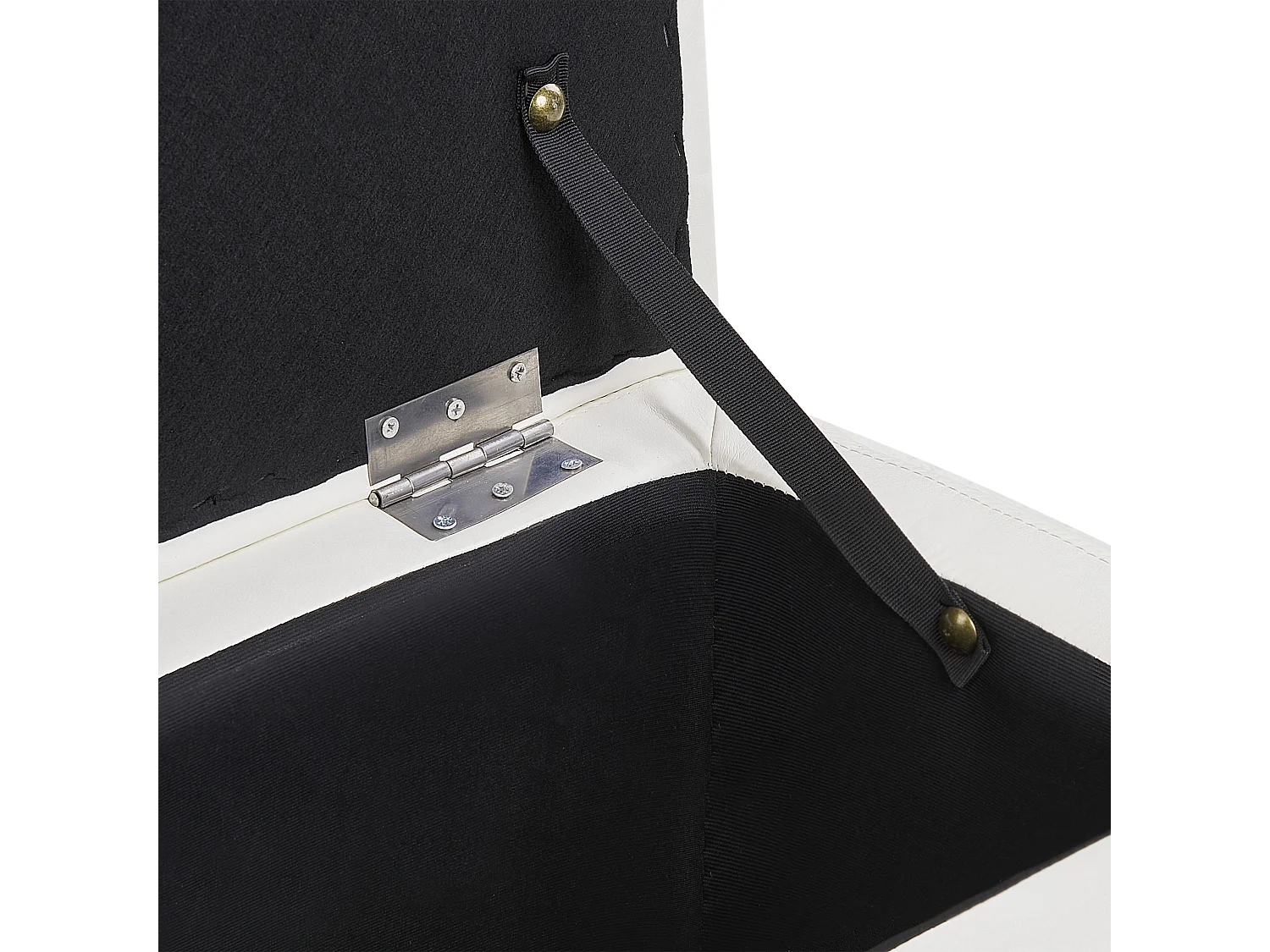 Otomana ze schowkiem MICHIGAN Ekoskóra Biały