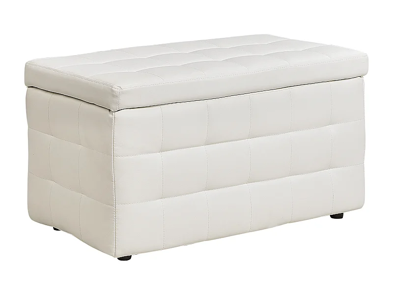 Repousa-pés com arrumação MICHIGAN Pele sintética Branco