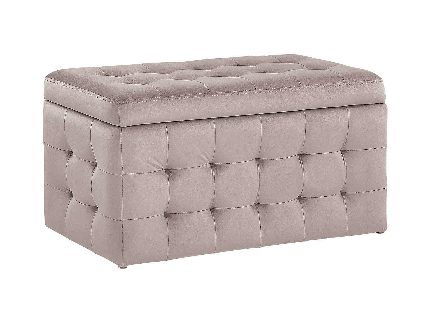 Hocker mit Stauraum Deckel Samt rosa Bettbank Truhe Fußhocker Modern Michigan
