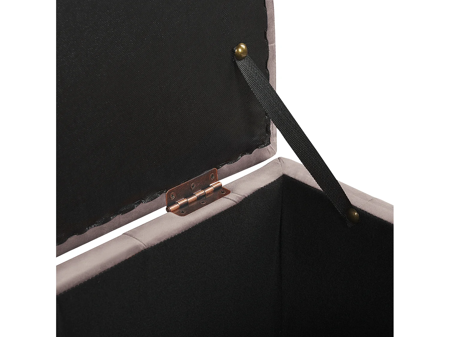 Repousa-pés com arrumação MICHIGAN Veludo Rosa