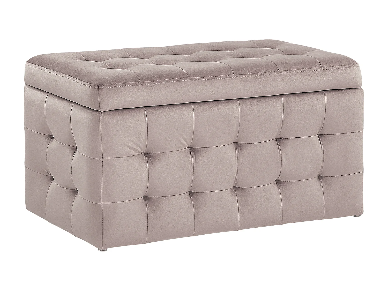 Pouf de rangement MICHIGAN Velours Rose
