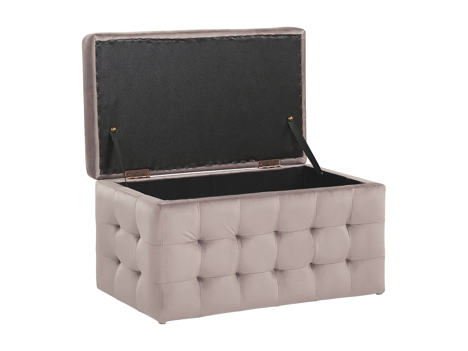 Pouf de rangement MICHIGAN Velours Rose