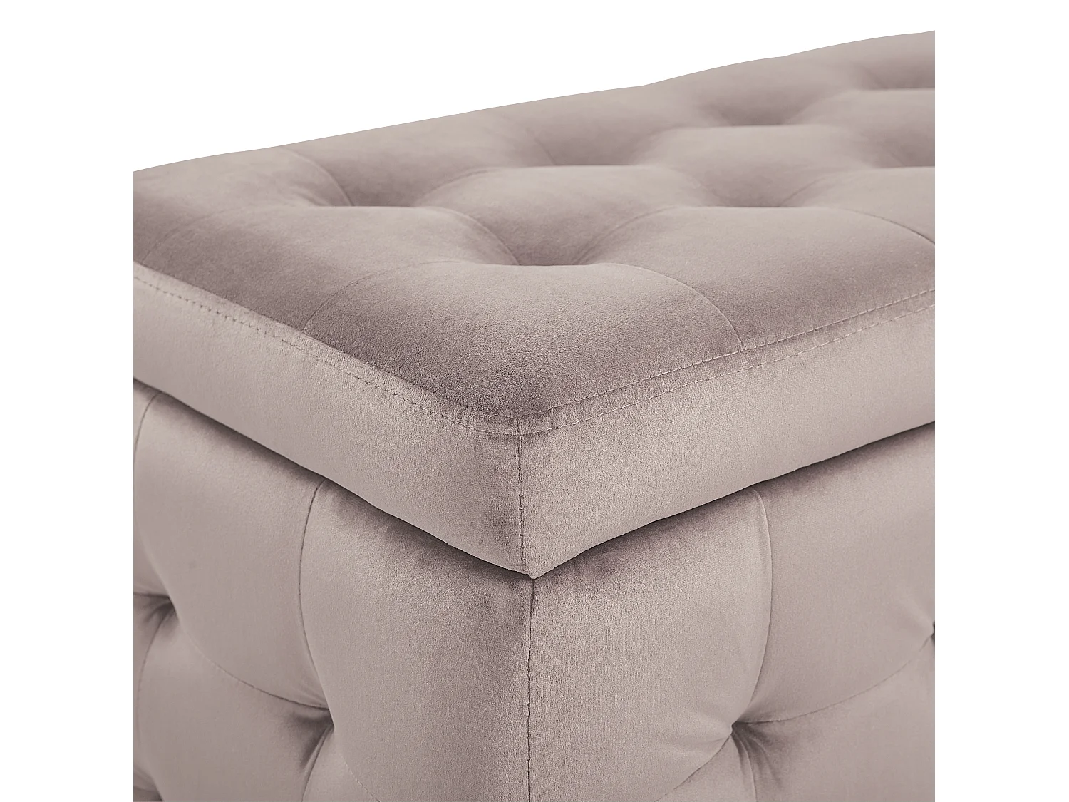Pouf de rangement MICHIGAN Velours Rose