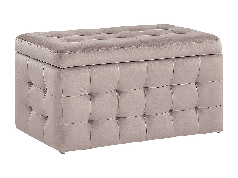 Ottomano contenitore MICHIGAN Velluto Rosa
