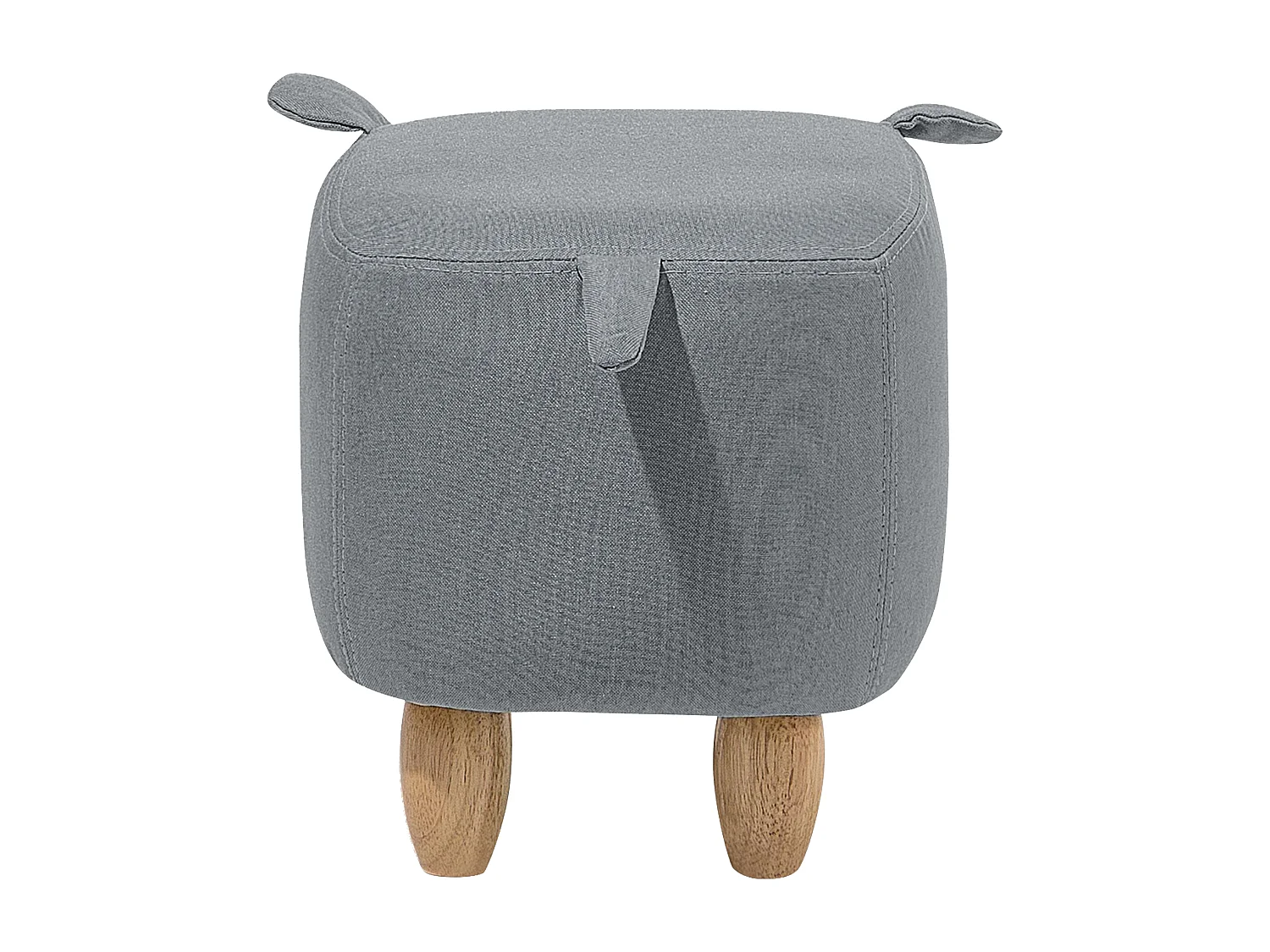 Pouf animaletto in tessuto grigio chiaro animaletto PIGGY