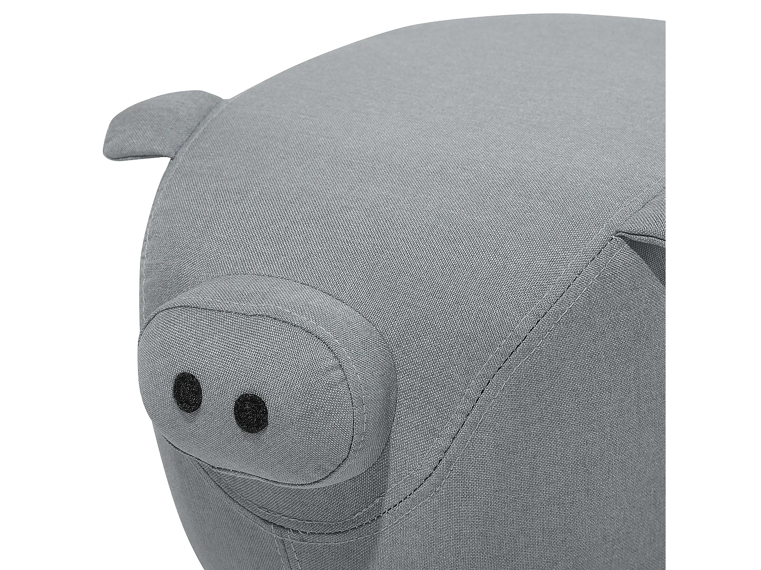 Tierhocker PIGGY Stoff Hellgrau