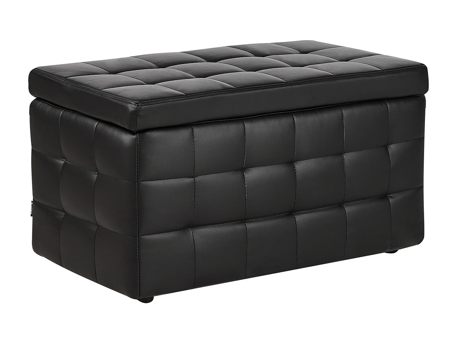 Hocker mit Stauraum Deckel Kunstleder schwarz Bettbank Truhe Modern Michigan