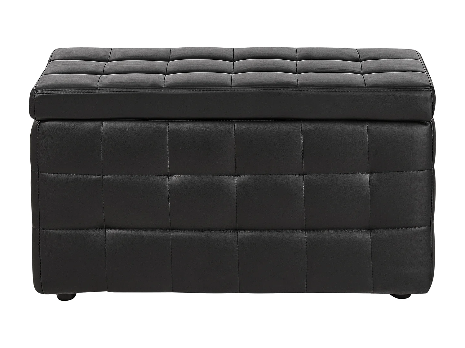 Hocker mit Stauraum Deckel Kunstleder schwarz Bettbank Truhe Modern Michigan