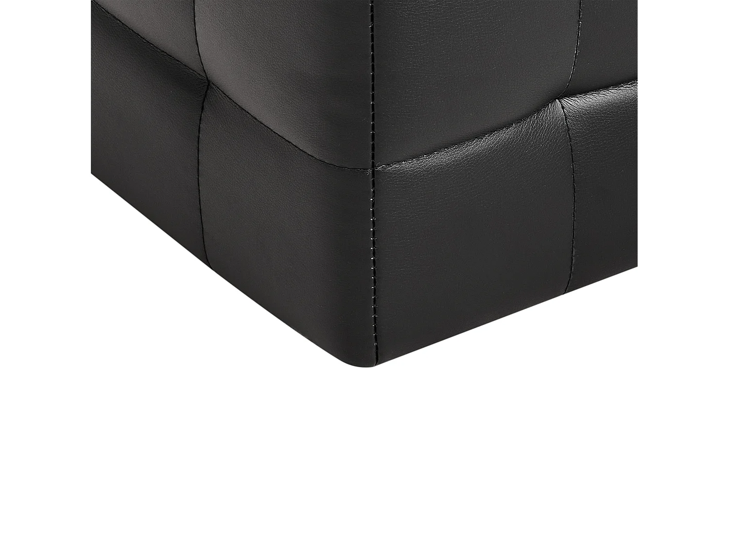 Hocker mit Stauraum Deckel Kunstleder schwarz Bettbank Truhe Modern Michigan