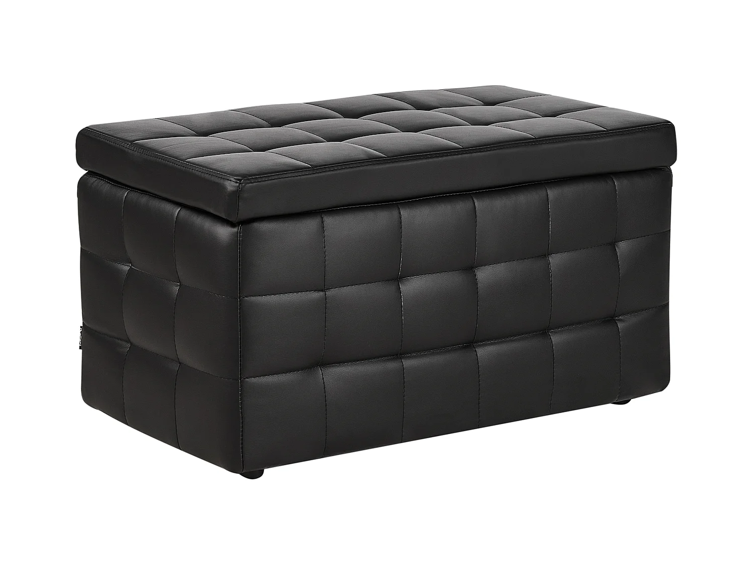 Pouf de rangement MICHIGAN Cuir PU Noir