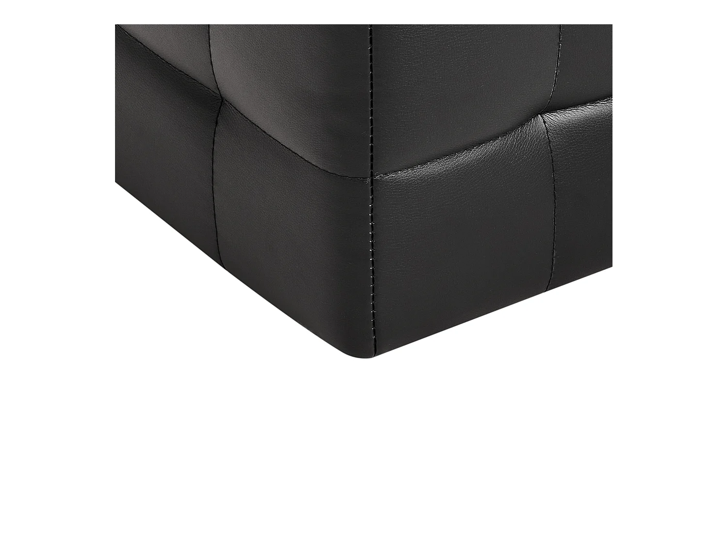 Ottomano contenitore MICHIGAN Pelle sintetica Nero