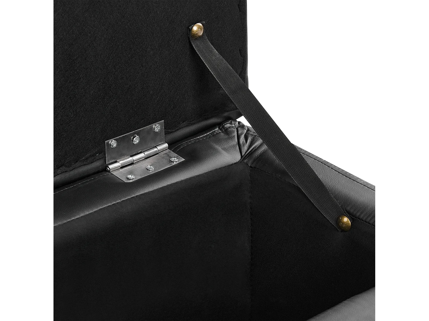 Repousa-pés com arrumação MICHIGAN Pele sintética Preto