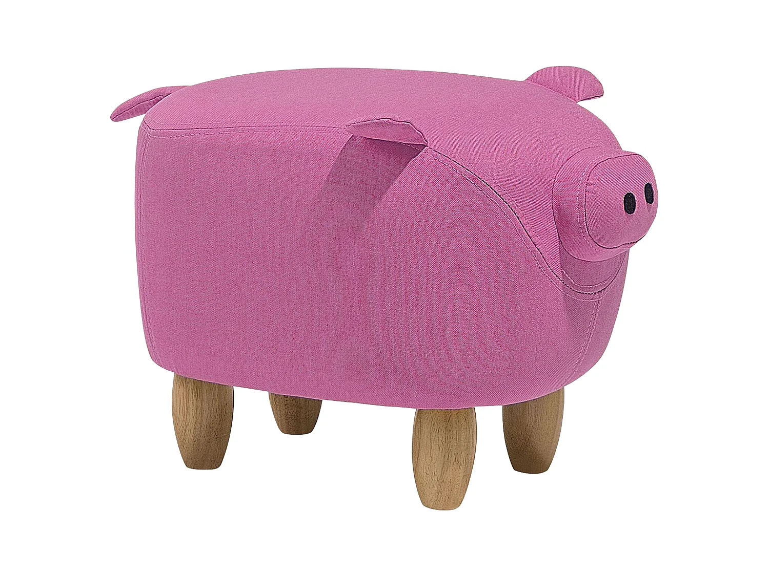 Puf animal PIGGY Tela Rosa