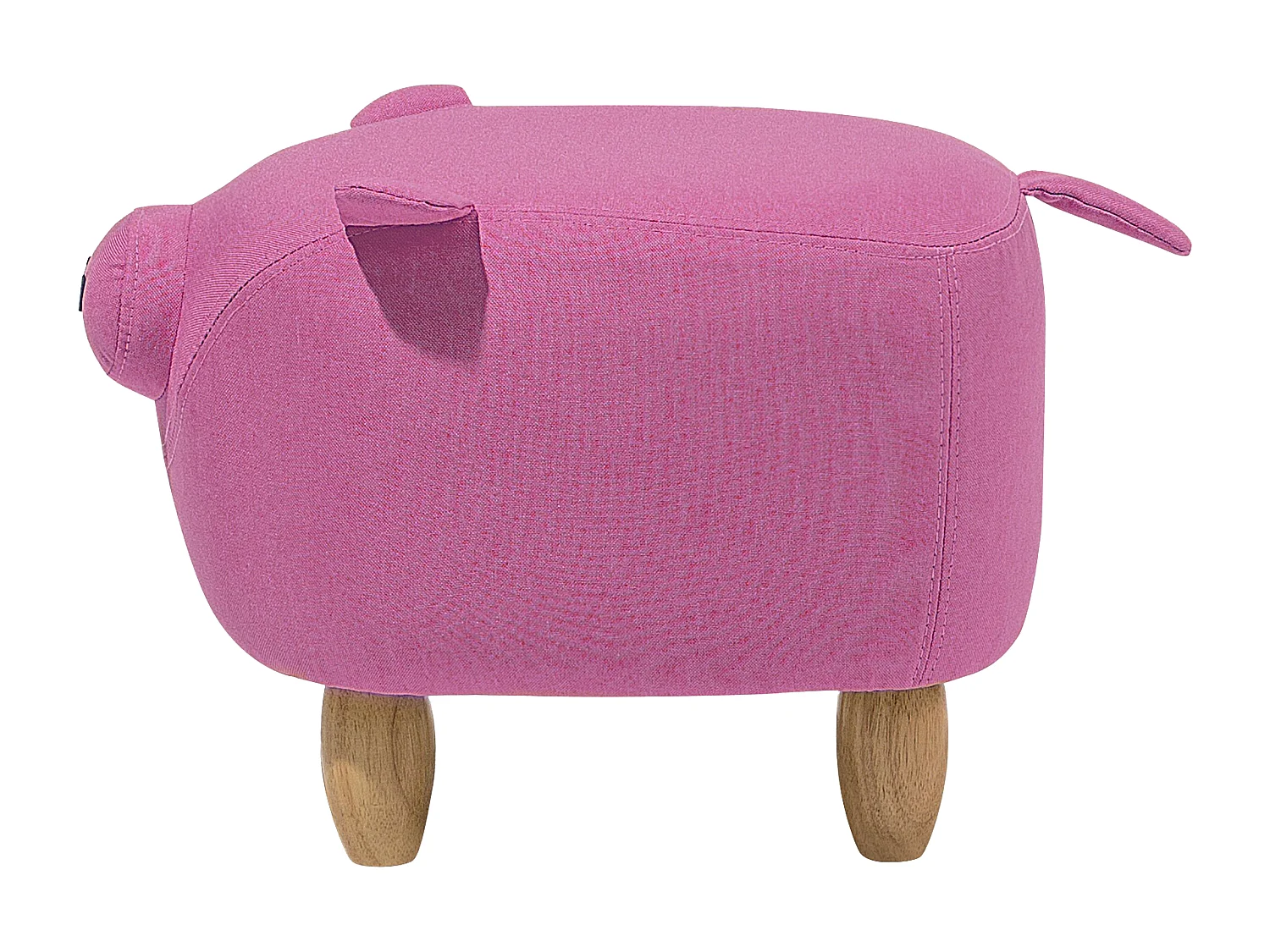 Tabouret animal PIGGY Tissu Rose Cochon
