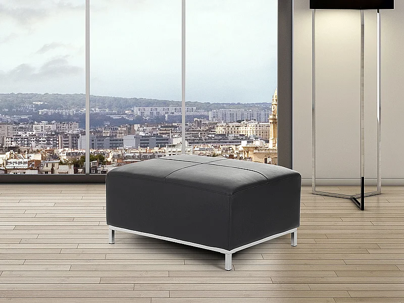 Ottoman OSLO Cuir Noir