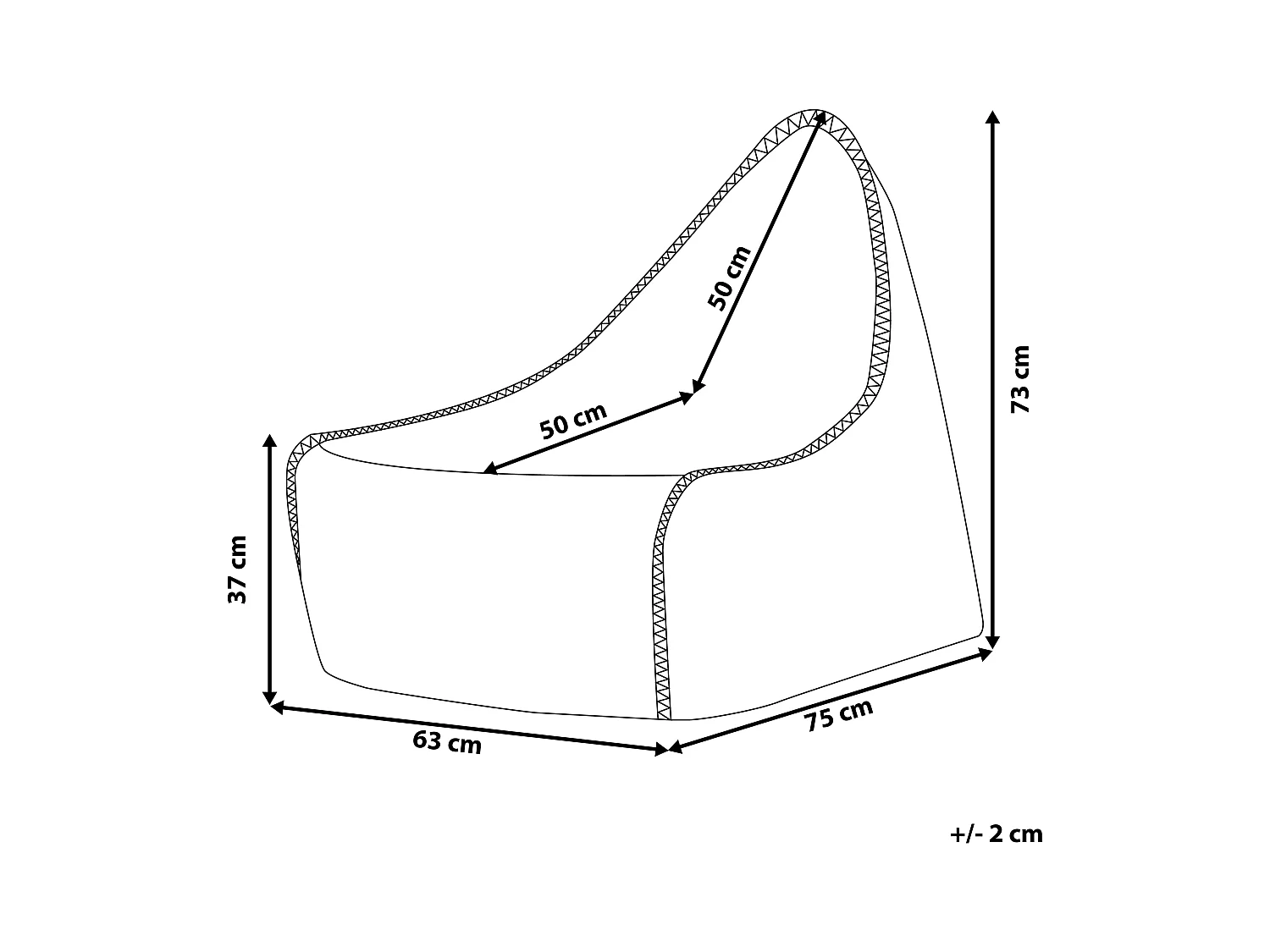Trendy Sitzsack mit EPS Kugeln Folien-Optik Kunststoff gold Drop