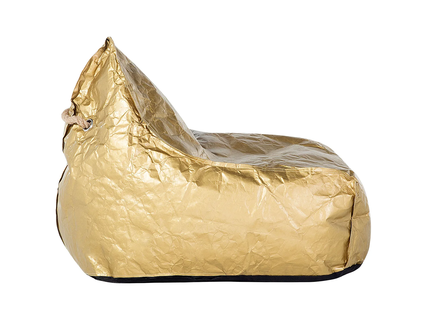 Trendy Sitzsack mit EPS Kugeln Folien-Optik Kunststoff gold Drop