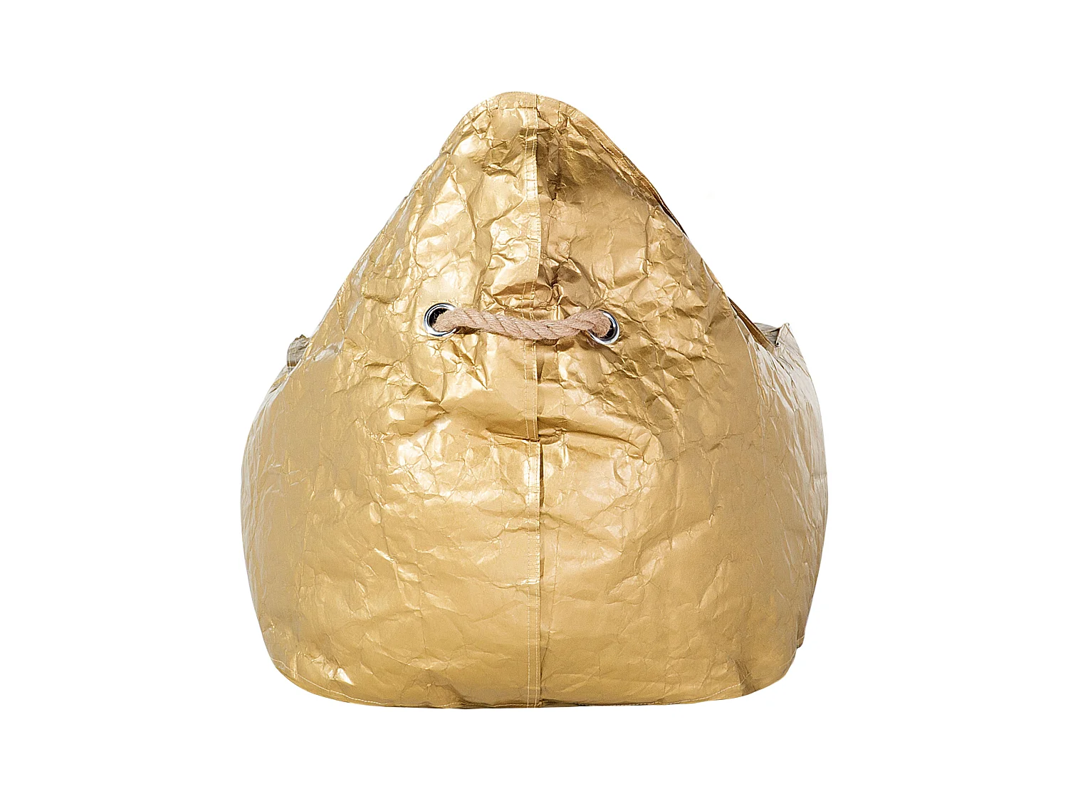 Trendy Sitzsack mit EPS Kugeln Folien-Optik Kunststoff gold Drop