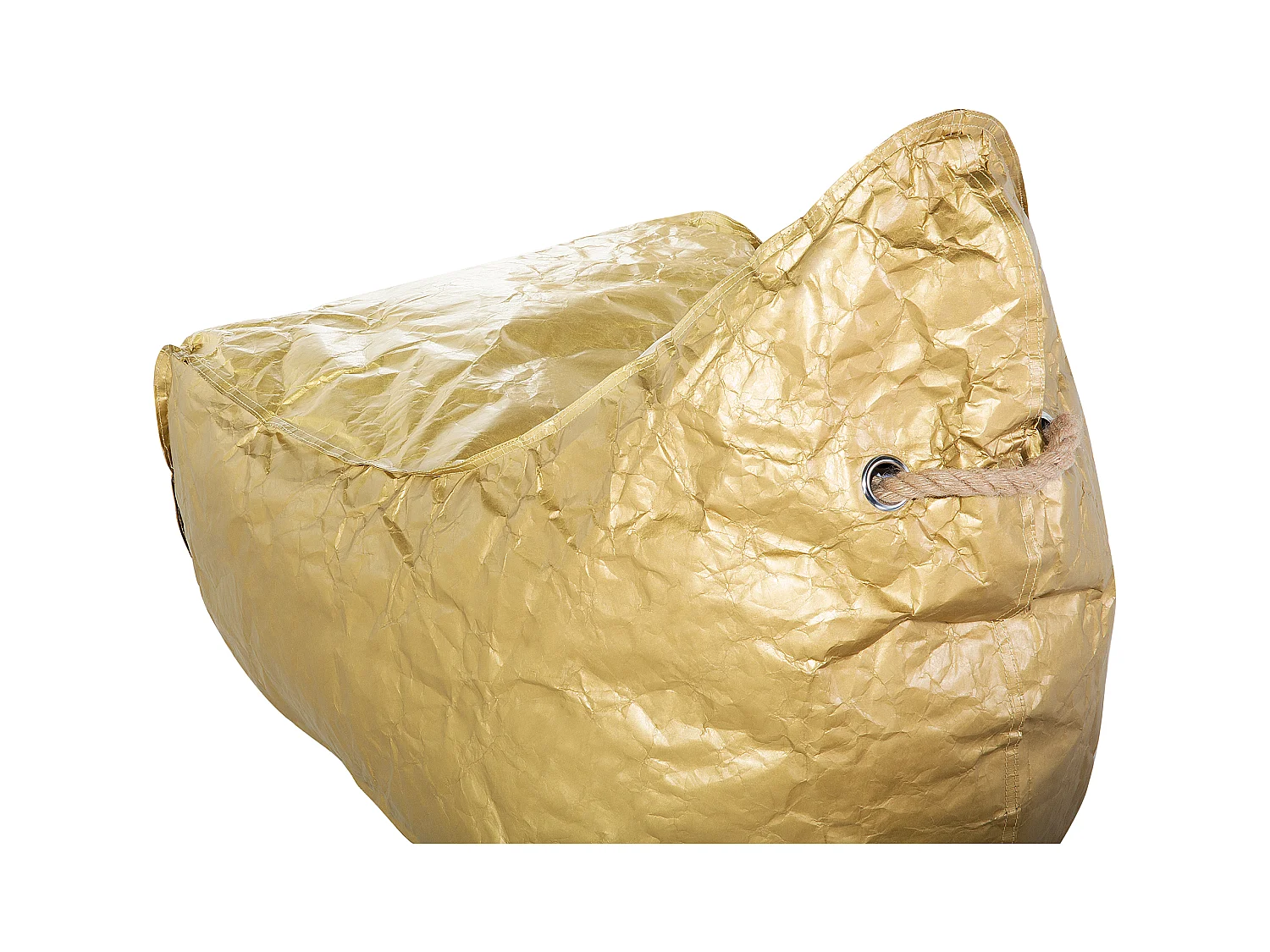 Trendy Sitzsack mit EPS Kugeln Folien-Optik Kunststoff gold Drop