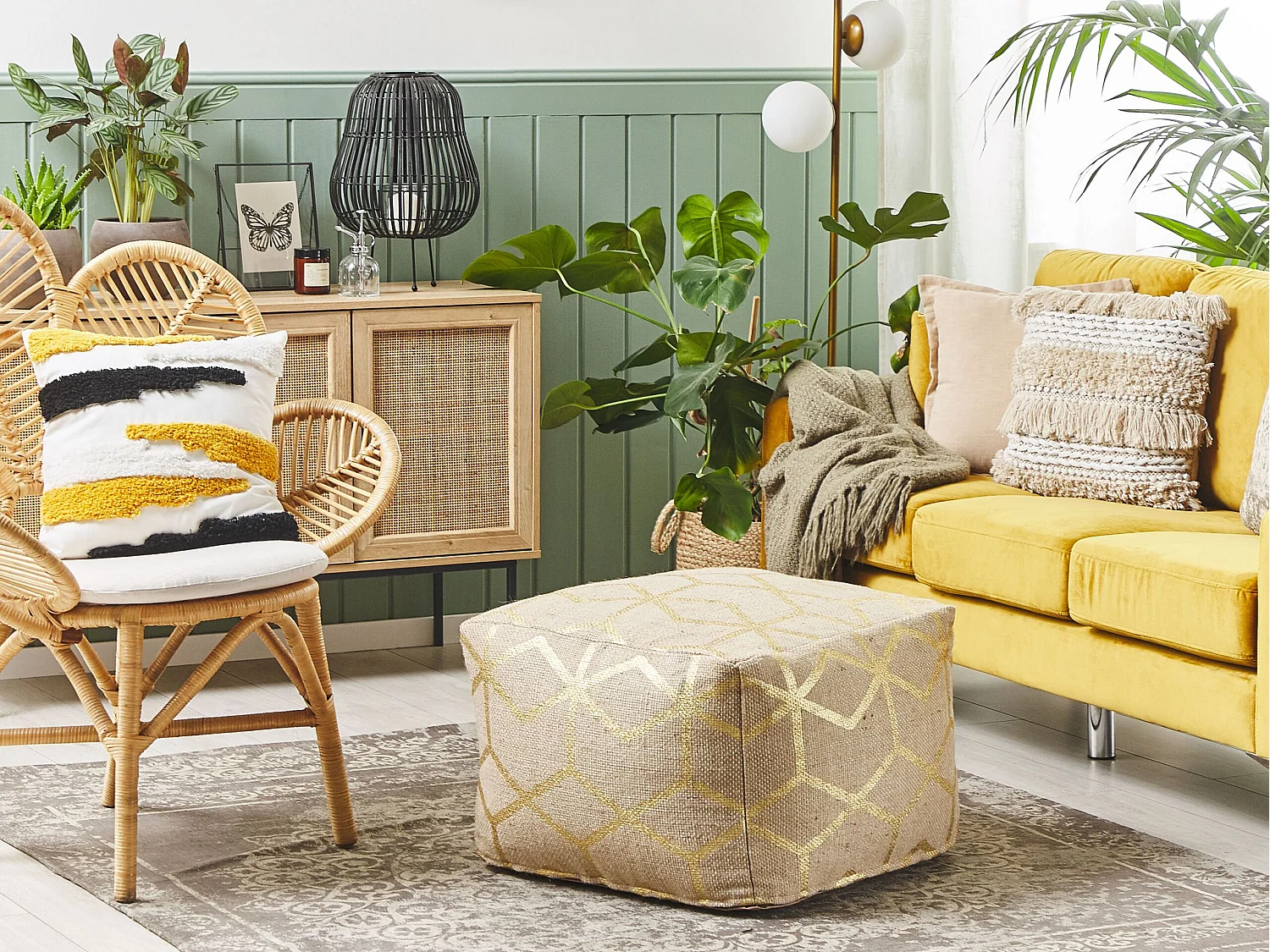 Pouf MAMALA Jute Beige