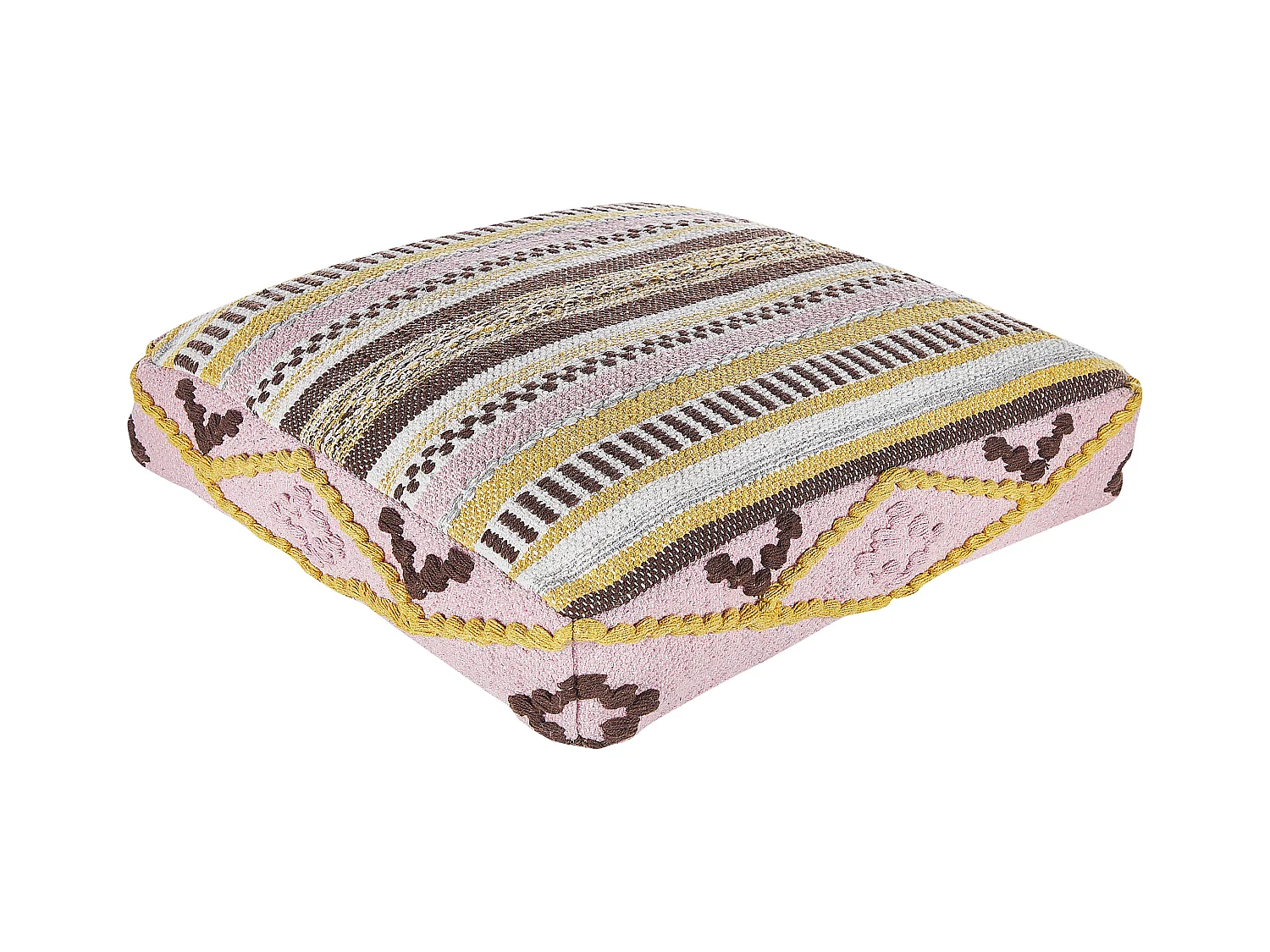 Poef MAPLE Katoen Multicolor 60 cm 60 cm 12 cm