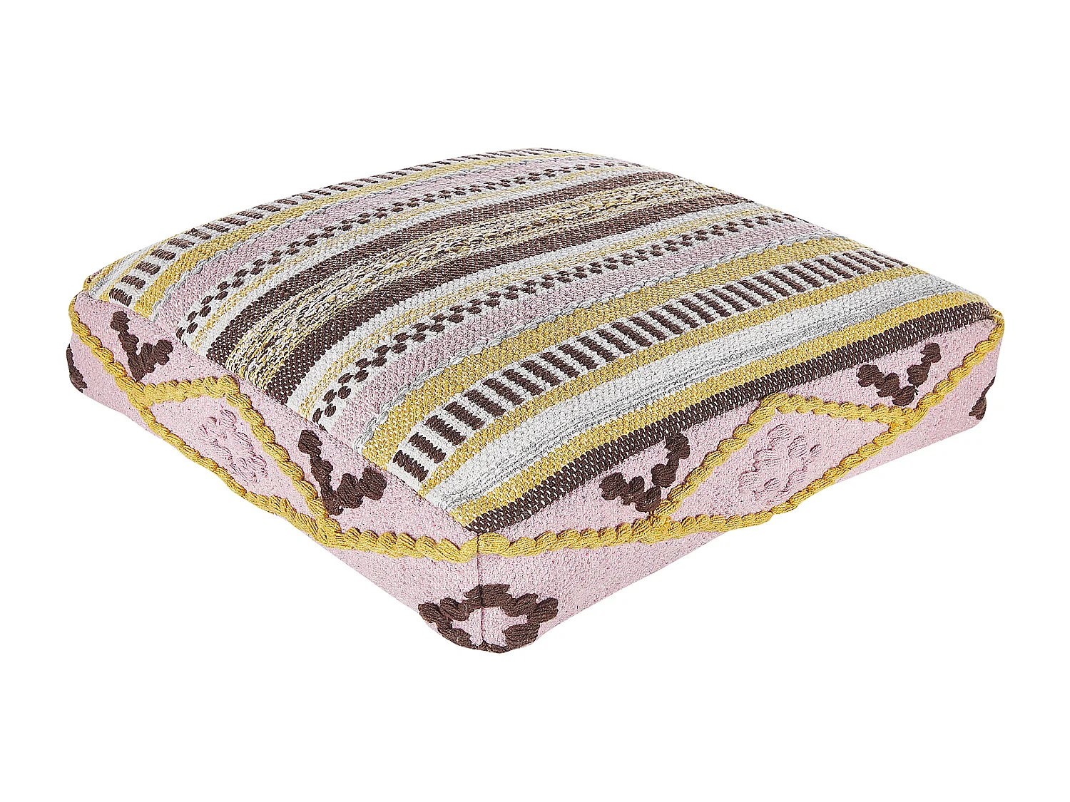 Poef MAPLE Katoen Multicolor 60 cm 60 cm 12 cm