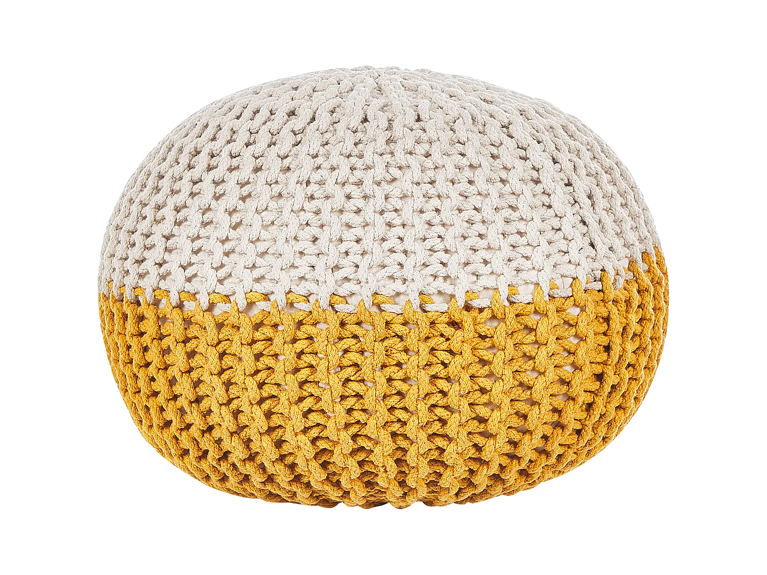 Pouf CONRAD Coton Jaune